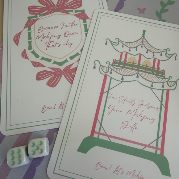 Bam! Let's Mahjong Garden Party Tiles and Mat - Picture 4 of 9